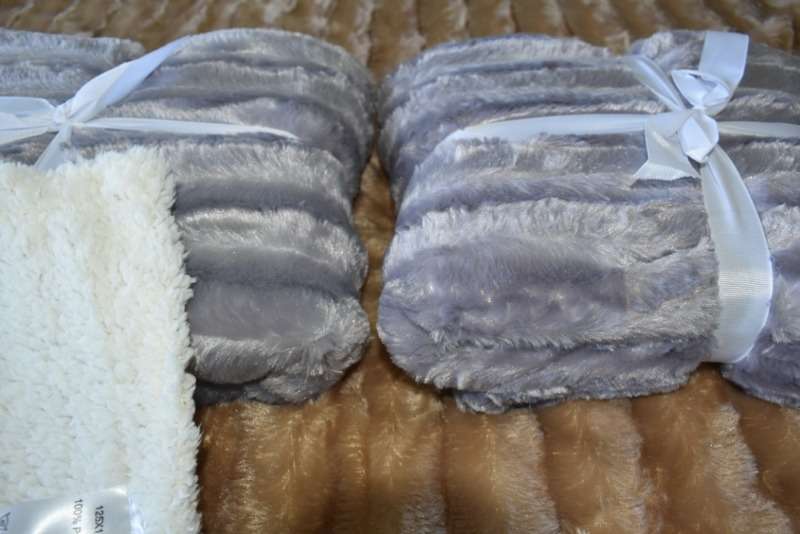 Faux Fur Throw With Sherpa Lining