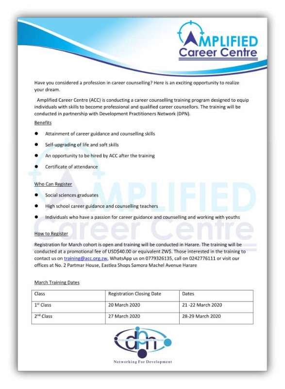 Amplified Career Centre Training For Career Counsellors Program