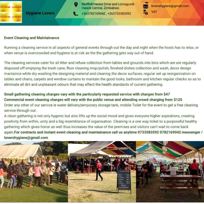 Bulk Water Supplies And Hygiene Mantaince Service