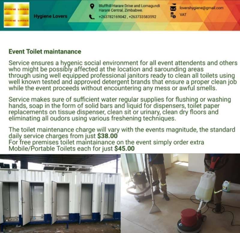 Bulk Water Supplies And Hygiene Mantaince Service