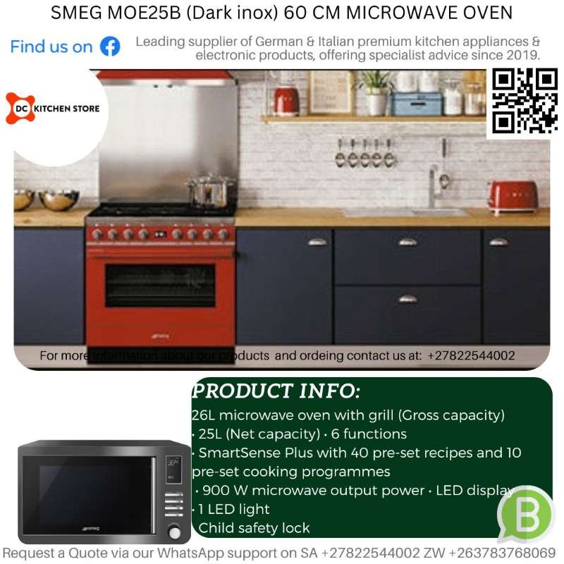 Microonde Smeg Moe25b Universale Black