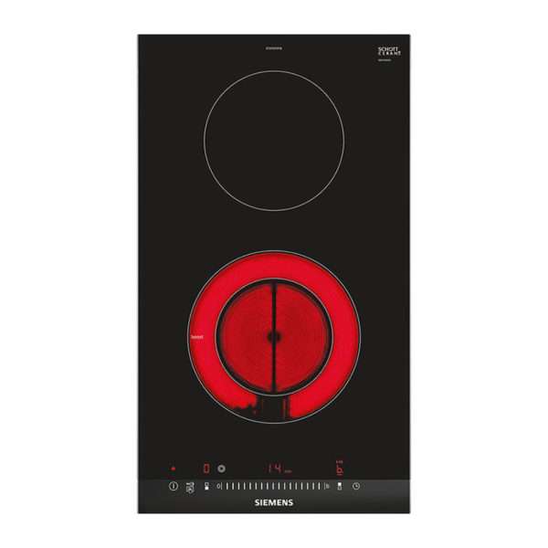 Siemens Iq300 Electric Domino Hob 30 Cm Black, Surface Mount With Frame Et375ffp1e