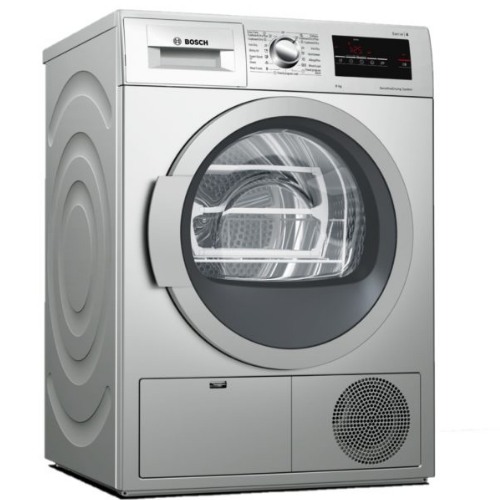 Bosch Wtm8327sza Serie 4 Condenser Tumble Dryer Silver Inox