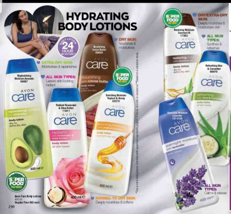 Avon Hand And Body Lotions