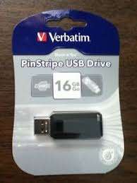 16 GB VERBATIM USB FLASH DRIVE