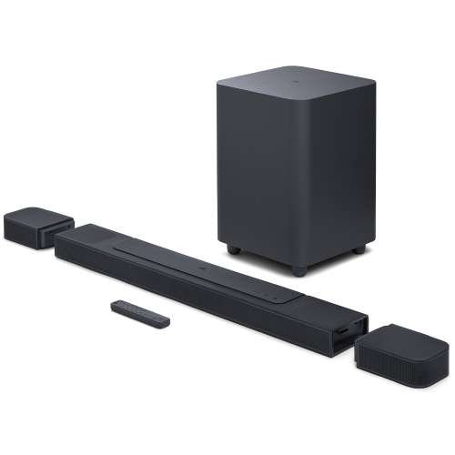 Soundbar - Jbl Bar 1000 Pro 7.1.4-channel Soundbar With Detachable Surround Speakers, Multibeam, Dolby Atmos, And Dts:x