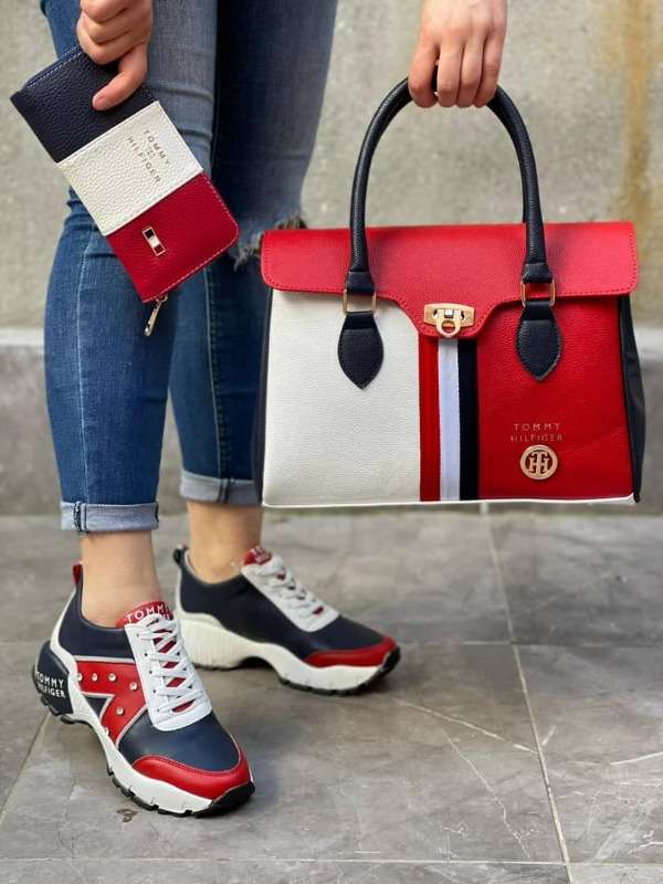 Ladies Sneakers  And Handbags 3pc
