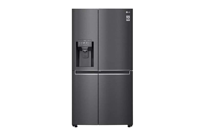 Lg 761l Black Stainless Steel Side By Side Fridge, Door-in-door™  Gc-j297cqal