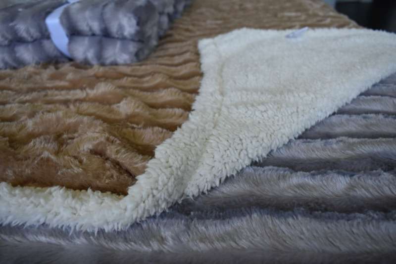 Faux Fur Throw With Sherpa Lining