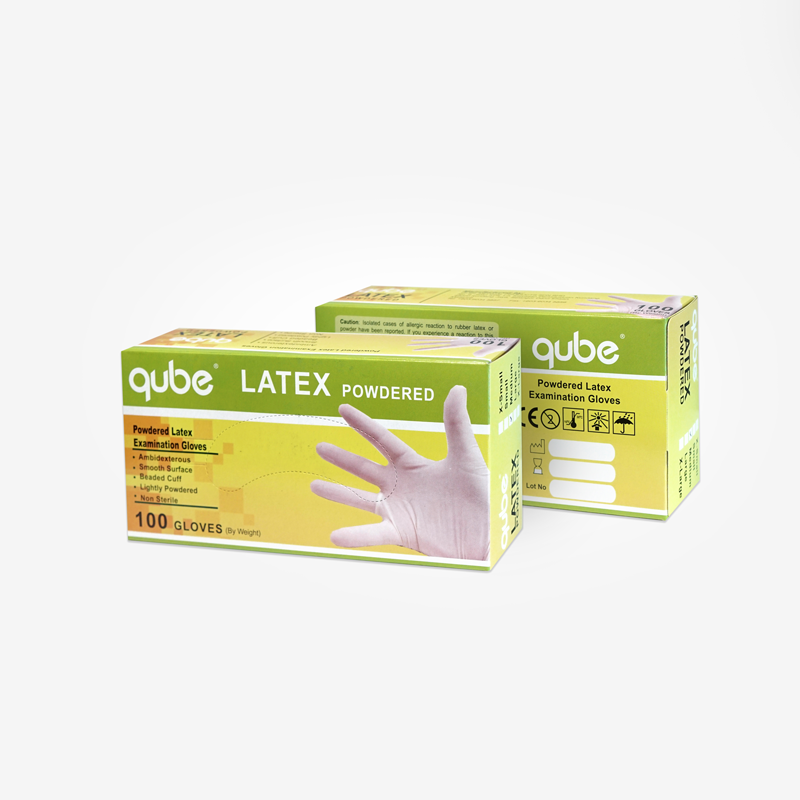 Latex Powdered Examination Gloves