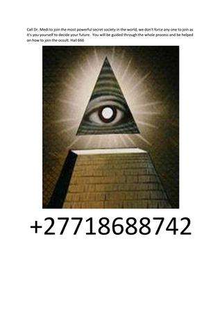 Join Illuminati In South Africa +27718688742