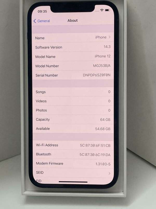  Apple Iphone 12 Mini - 128gb - New