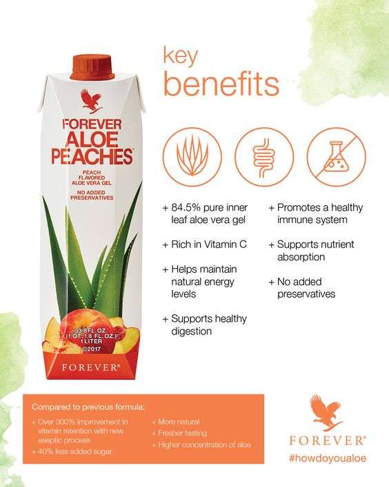 Delight Your Taste Buds With The Amazing Health Benefits Of The Forever Aloe Bits N’ Peaches!!