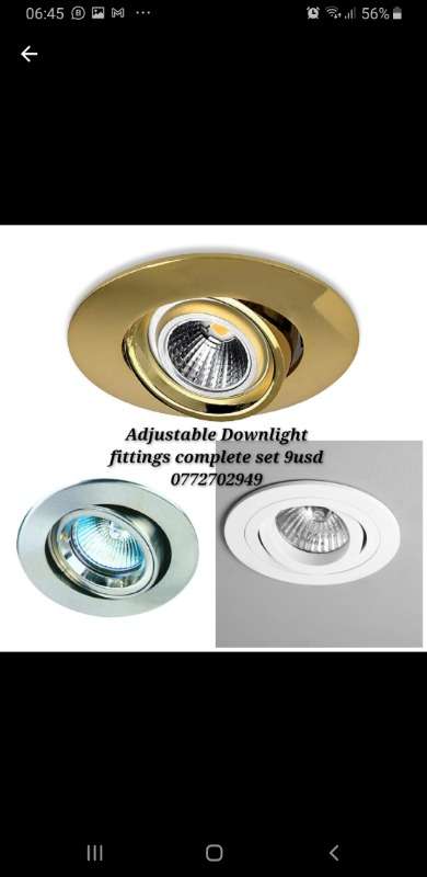 Downlight Fittings And Gu10 Holder And Bulbs