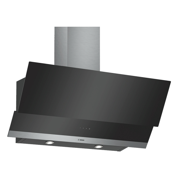Bosch Dwk095g60 Serie 2 90cm Wall Mounted  Extractor, Black With Glass Canopy Exhaust Or Recirculation  Operation