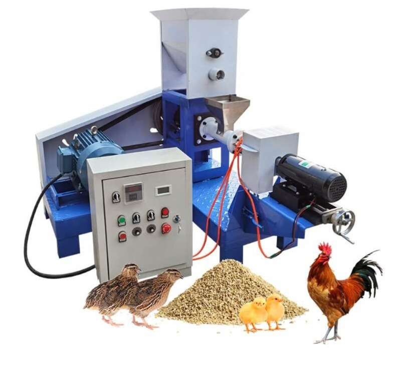 Poultry Chicken Animal Feed Pellet Extruder Making Machine For Sale