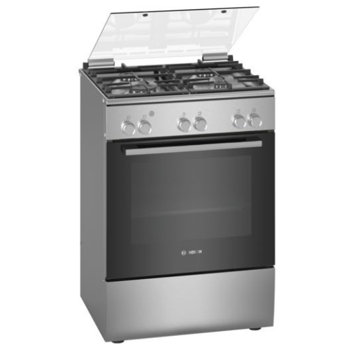 Bosch Hga120e50z Serie 2 60cm Freestanding Gas /  Gas Cooker Stainless Steel