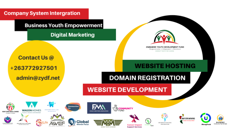 Website Development Services + Hosting (with Free Domain) Registration (www.mycompany.co.zw)