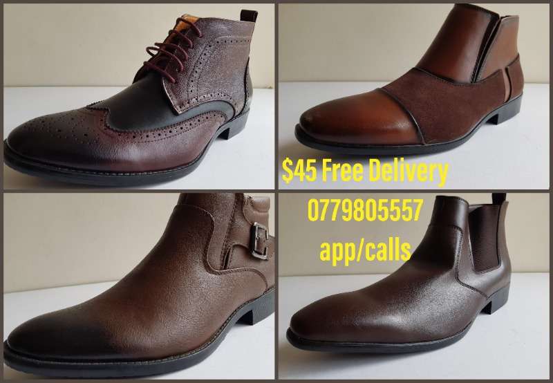 Formal Mens Shoes Free Daily Delivery 9am-7pm 0779805557 App/calls 0719965555 App/calls $30 & $45 Eco/swipe Accepted