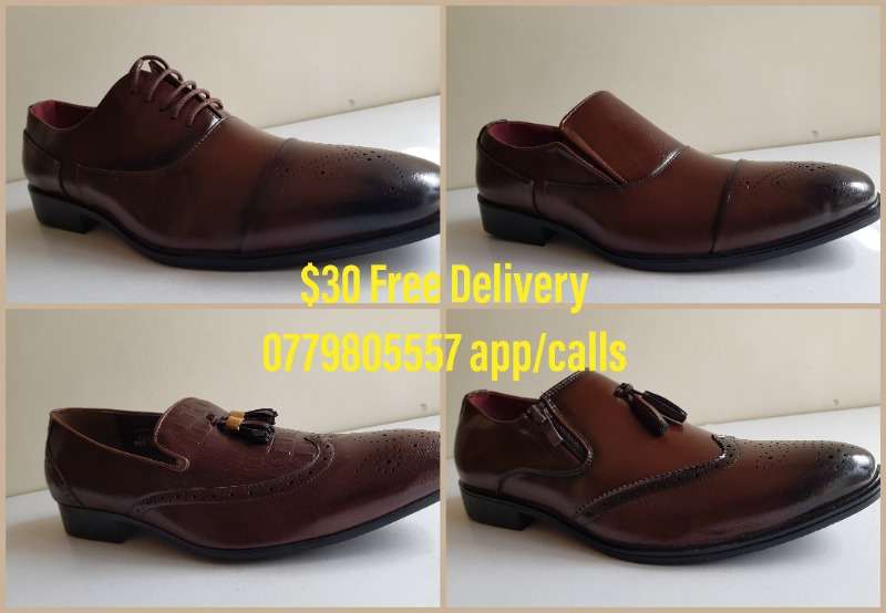 Formal Mens Shoes Free Daily Delivery 9am-7pm 0779805557 App/calls 0719965555 App/calls $30 & $45 Eco/swipe Accepted