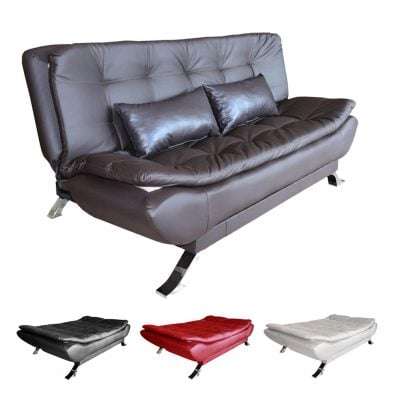 Sleeper Couch Black Leather