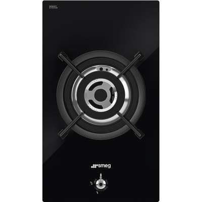 Smeg Pv331cn (black Glass) 30 Cm Classic Domino Gas-on-glass Hob