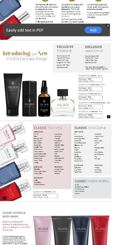 Selling Inuka Perfumes