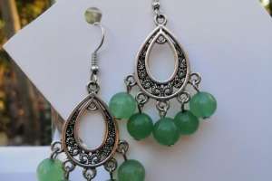 Green Aventurine Chandelier Earrings