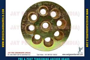 Post Tensioning Wedges And Barrels, Pre Stressed Anchor Grip System, Anchor Heads Plates Manufacturers Exporters In India Uae Spain Oman Bangladesh South Africa Kuwait